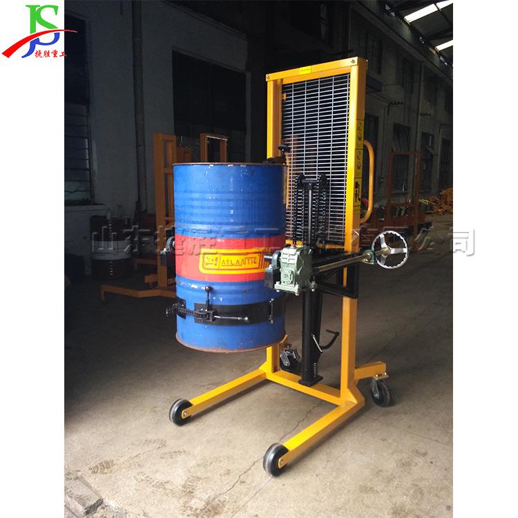 电动液压油桶倒料翻转车全自动油桶倒料车双轮脚踏式油桶提升机