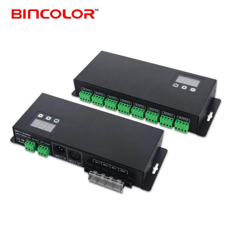 24路DMX512解码器,dmx驱动器, 3A 24通道解码器，DC5V-24V