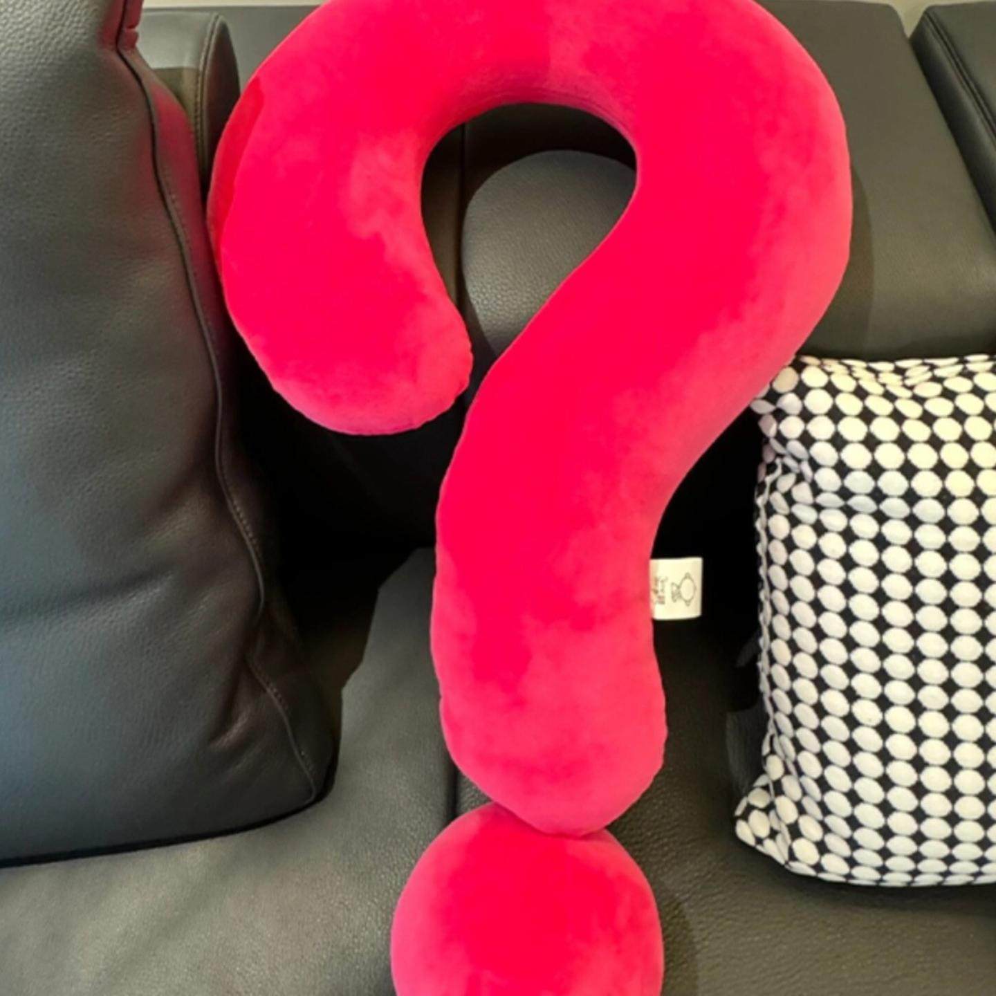 大问号抱枕颈枕创意毛绒靠枕