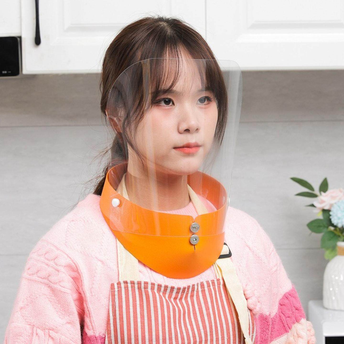 厨房炒菜防油烟做饭面具防油溅油溅防护罩护脸防护菜帽子面罩