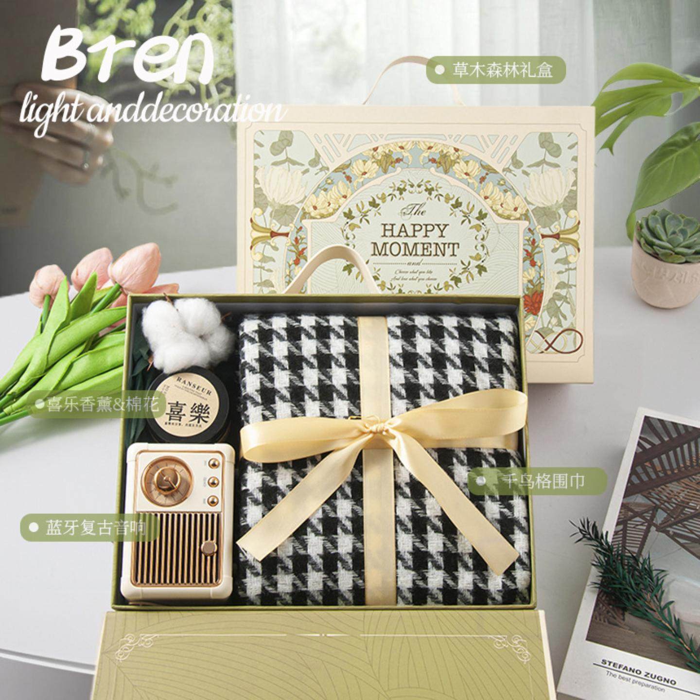 生日礼物送男女生伴手礼伴娘闺蜜创意礼品保温杯围巾礼盒装女神节