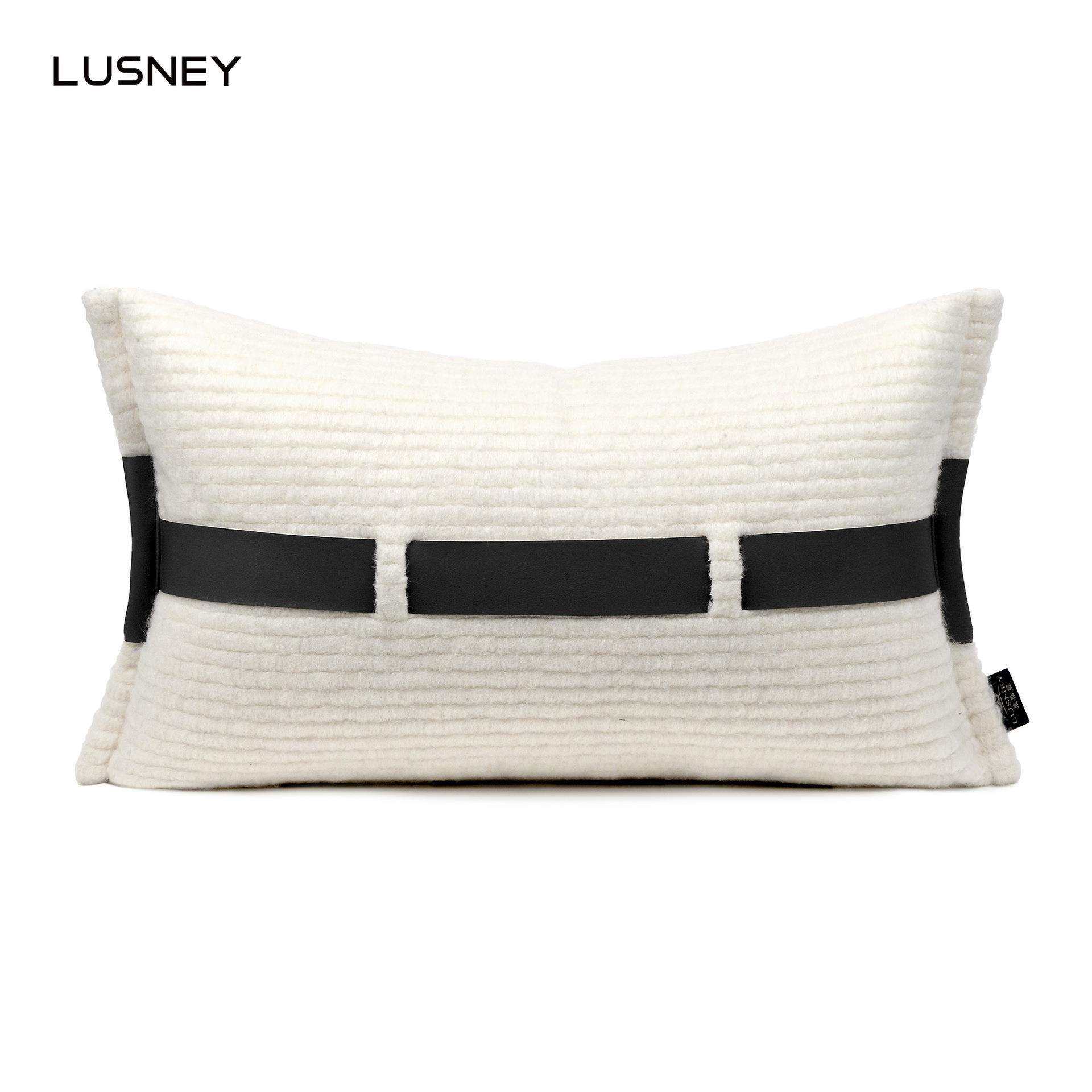 现代简约北欧样板房抱枕沙发客厅米色条纹羊毛皮革腰枕靠枕背垫软,鲜花速递/花卉仿真/绿植园艺,割草机/草坪机,淘宝优惠券,粉丝福利购,淘宝优惠卷