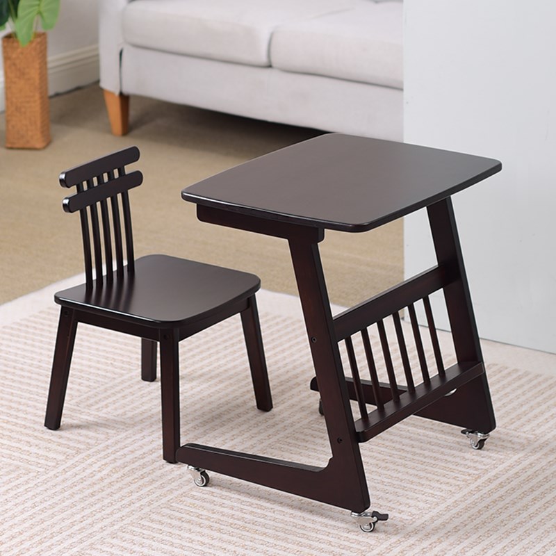 家用学习边桌沙发小边几可移动卧室床边桌客厅C型边几带轮电脑桌