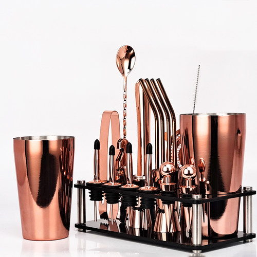 新手入门款鸡尾酒调酒器套装酒吧KTV摇酒壶雪克壶20件套酒水量杯