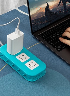 可爱迷你便携插板usb小插座排少女粉多功能学生宿舍可收线接线板