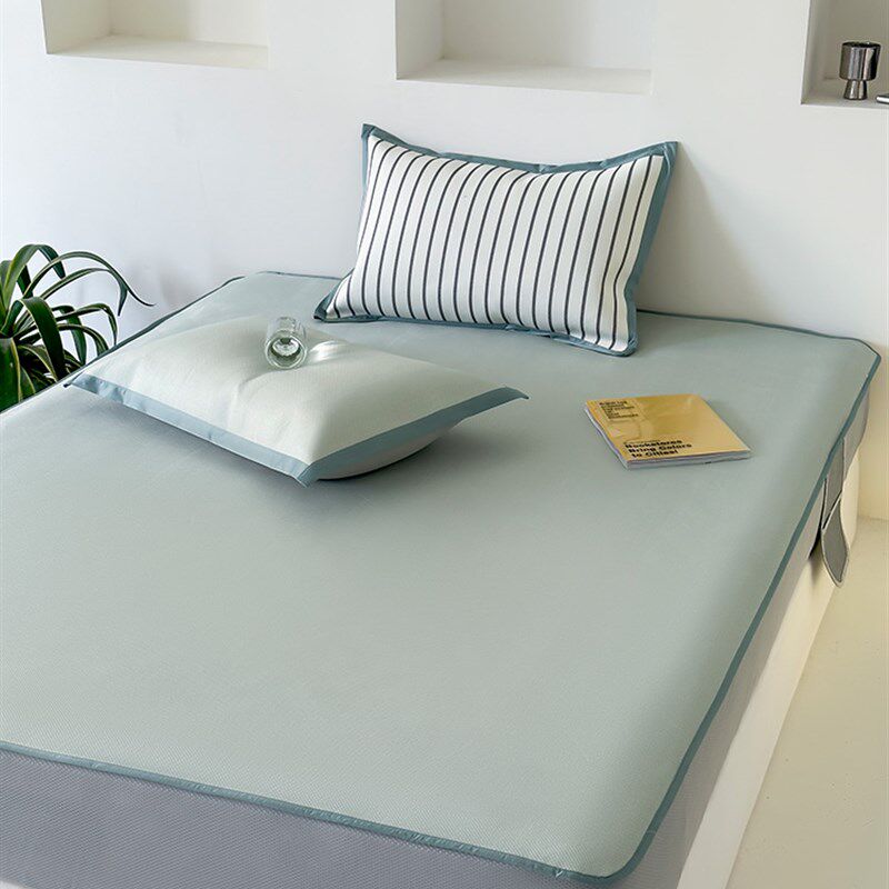高级感A类防螨凉席夏季冰丝养生席床笠三件套可折叠透气家用席子,床上用品,冰丝席,淘宝优惠券,粉丝福利购,淘宝优惠卷