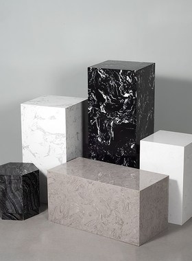 大理石定制底座置物基座落地雕塑摆台展示酒店大堂摆件装饰品