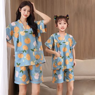 纯棉亲子汗蒸服女洗浴服男儿童宝宝汤泉衣服桑拿按摩足浴服养生服