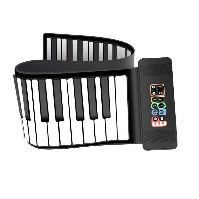 用随身可折叠人家成手卷便携式键盘88电子琴钢琴初学者专业版键