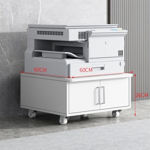 新款圆角打印机柜影印机柜落地移动工作台矮柜文件柜收纳柜玻璃门