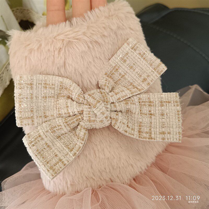 泡米酱香风纱裙宠物狗狗猫咪仙女衣服秋冬加厚无袖背心裙子公主风