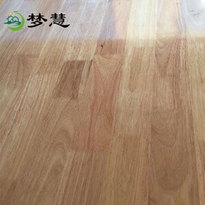 梦慧 18mm免漆橡胶木集成材实木拼接板插接板橡木uv免漆指接板材