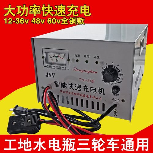水电瓶三轮车智能充电器60v 48伏水电池充电机快速大功率