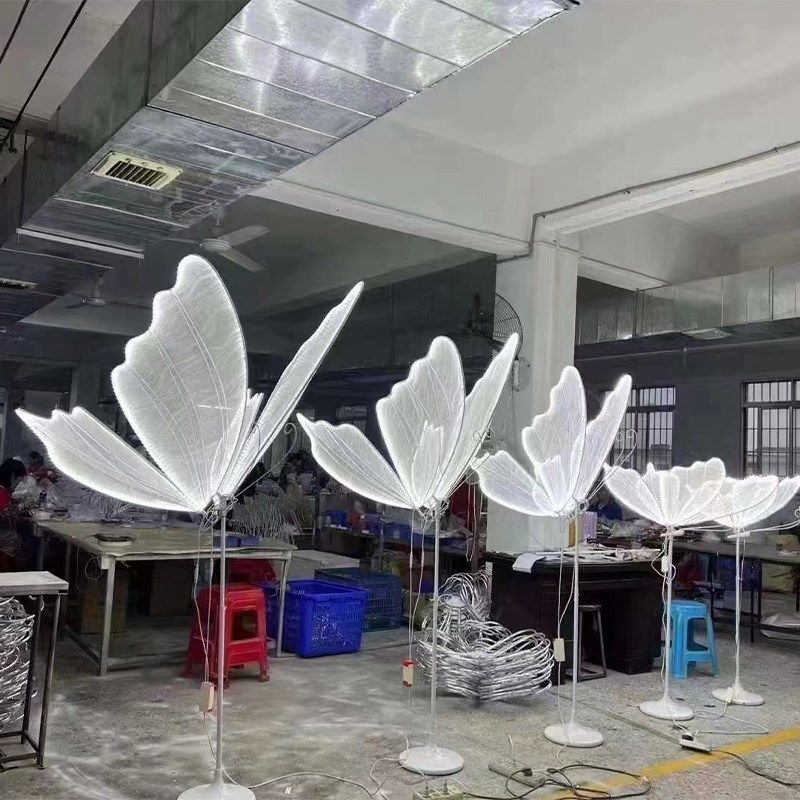 婚庆蝴蝶路引灯道具发光结婚摆件吊顶装饰婚礼舞台T台吊灯商场