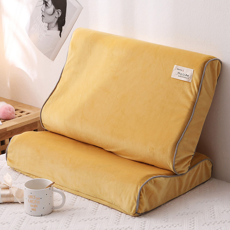 乳胶枕套一对装60x40珊瑚绒儿童法兰绒记忆枕头套30x50专用枕套