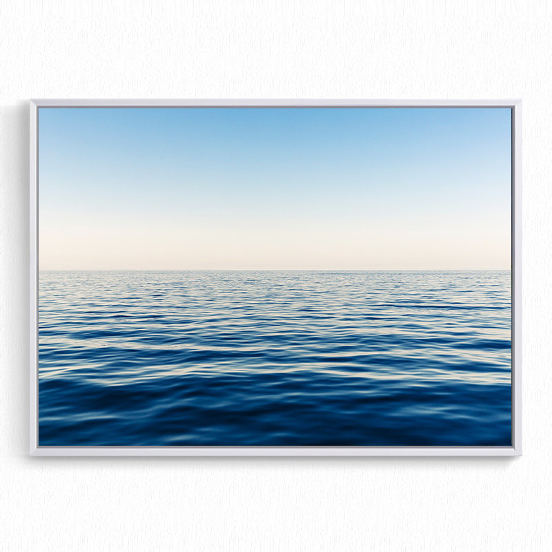 宁静的海 杉本博司风 日落海景大海风景艺术摄影作品 旁白装饰画 - 实物图