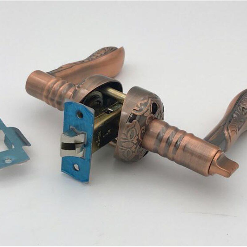 钛镁合金室内大斜面锌合金把手铝合金凹面通用型三杆锁厕所执手锁