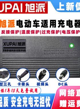 旭派电动车电瓶智能充电器48V12AH60V20AH72伏32AH84V96V50AH电摩