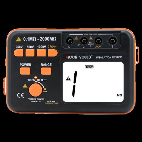 胜利VC60B+/VC60D+/VC60E+绝缘电阻测试仪500V数字兆欧表电子摇表