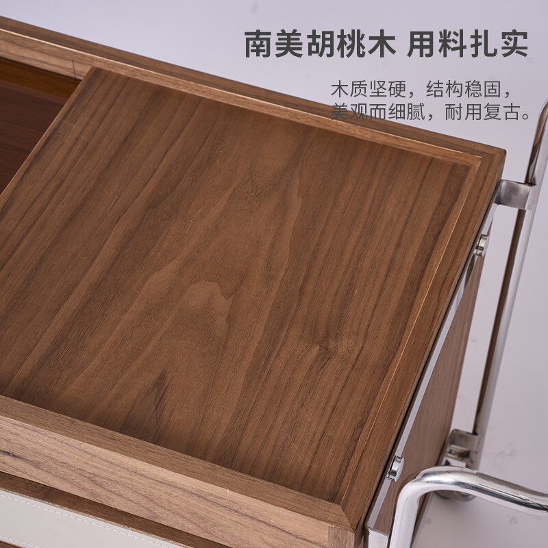 意式极简可移动边几置用设计师中古风小推车多功能家物架