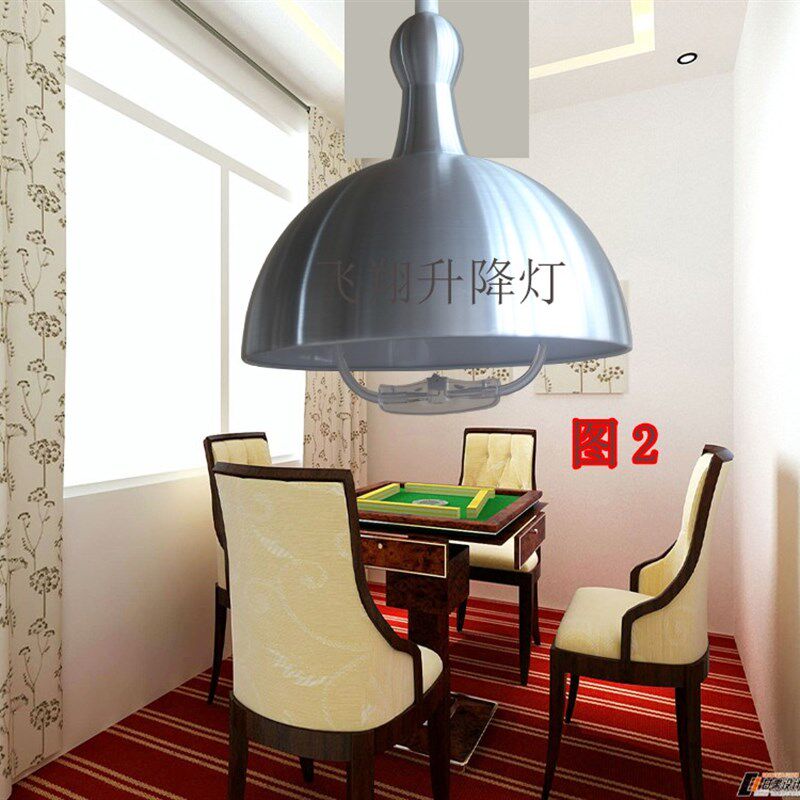 铝材吊楼麻将灯手牌室伸缩吊灯咖啡茶灯餐厅棋拉灯中式吊灯工业灯