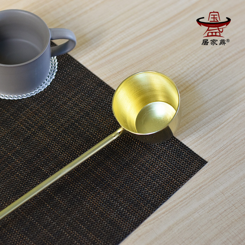 【浴具节】太奉佛浴佛黄铜家用供子用品长把汤勺佛佛用品浴佛勺