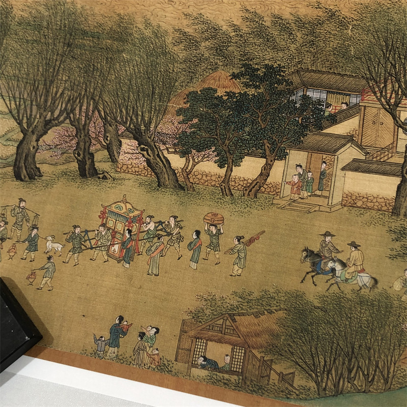 仇英 清明上河图 名家原作高清长卷国画微喷复制装饰画临摹学习