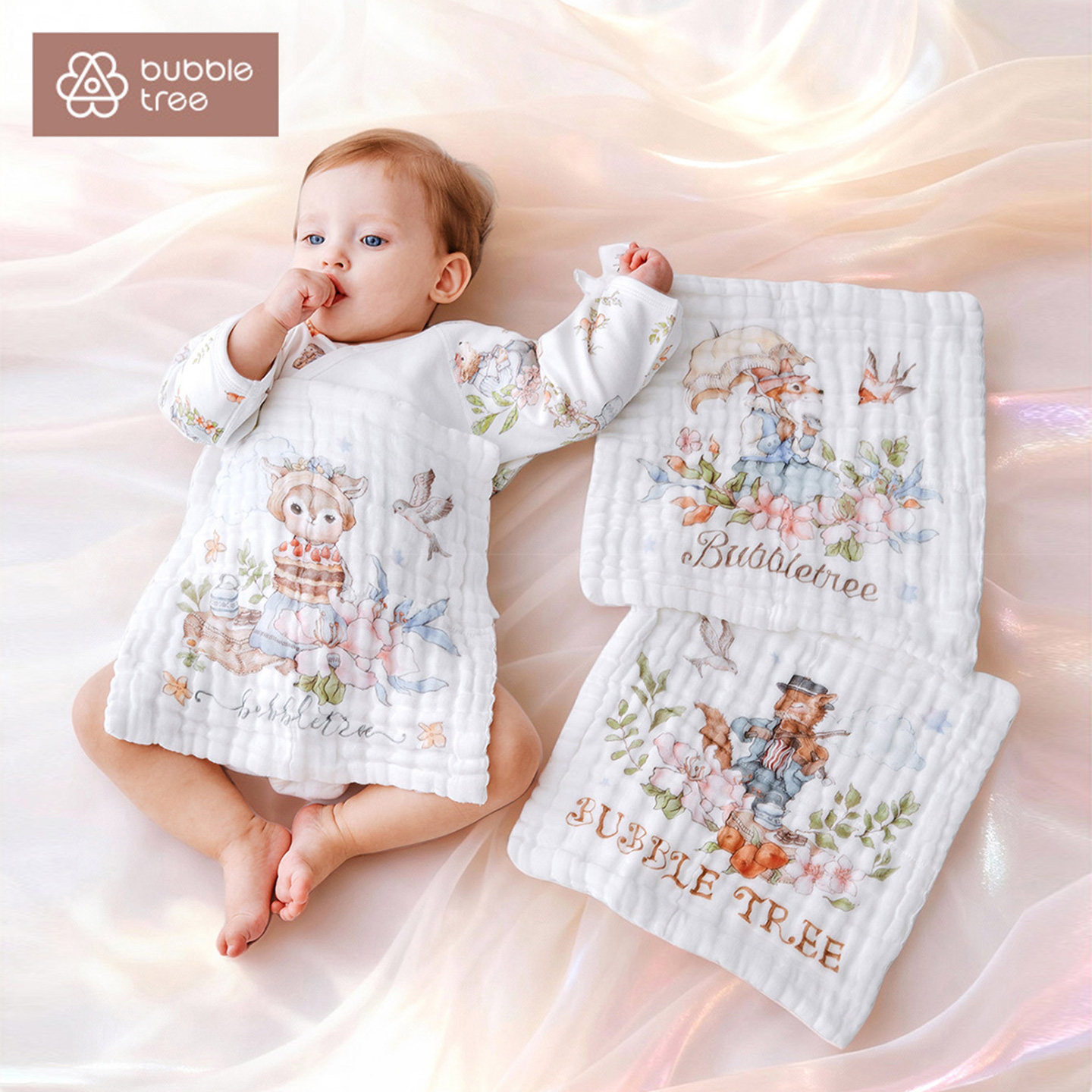 bubble tree婴儿口水巾防吐奶宝宝拍嗝纱布长方巾洗澡巾长款毛巾,婴童用品,口水巾,淘宝优惠券,粉丝福利购,淘宝优惠卷