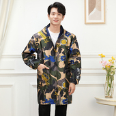 罩衣男外套加绒加厚工装 男士 大人围裙防水大褂工作服长袖 冬季