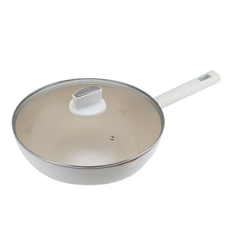 德世朗锅具银月套装不粘锅麦饭石炒锅汤锅件套炒菜锅家用炖煮通用