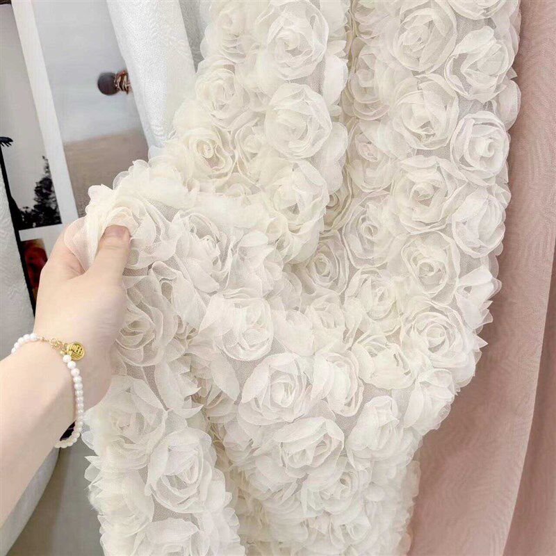 金源花边 庄园玫瑰立边纱2024新款窗帘辅料花边配件