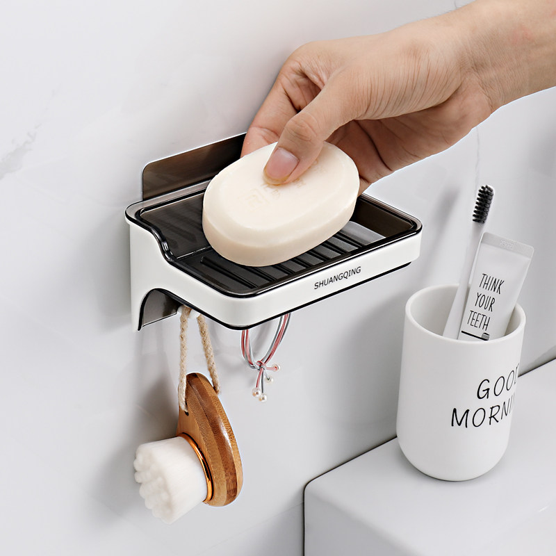 浴室强力吸盘肥皂盒大号香皂盒卫生间创意肥皂架沥水壁挂皂盒皂托