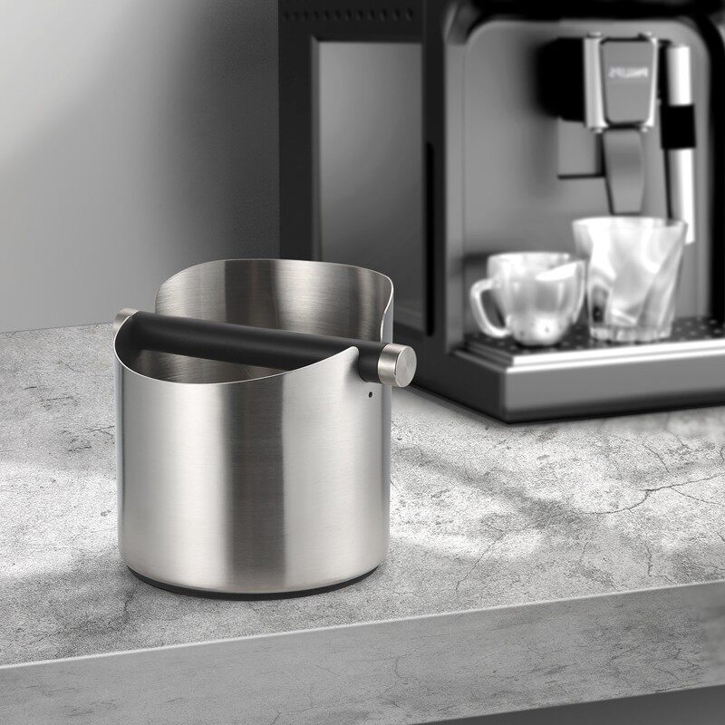 不锈钢咖啡敲渣盒咖啡机敲渣桶意式咖啡粉渣桶配套器具吧台垃圾桶