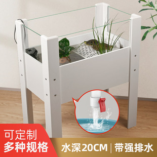 乌龟饲养缸特大号养巴西龟鳄龟专用缸深水龟生态造景养殖箱带排水