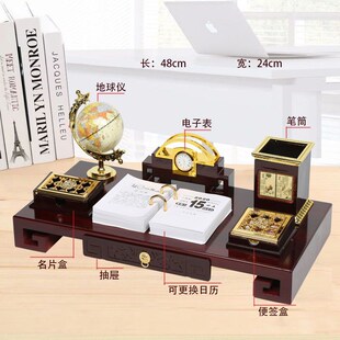 2025年木质台历架定制高档商务礼品办公桌面创意记事日历笔筒摆件