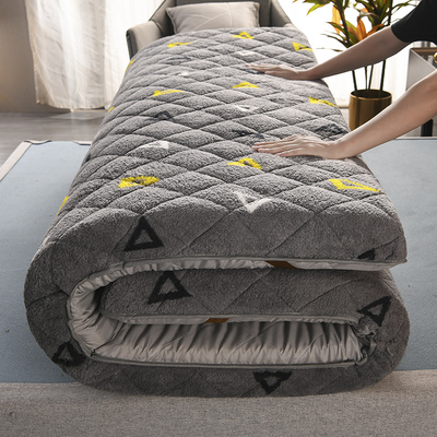 加厚10cm羊羔绒床垫软垫租房专用冬天加绒保暖学生宿舍单人床褥子