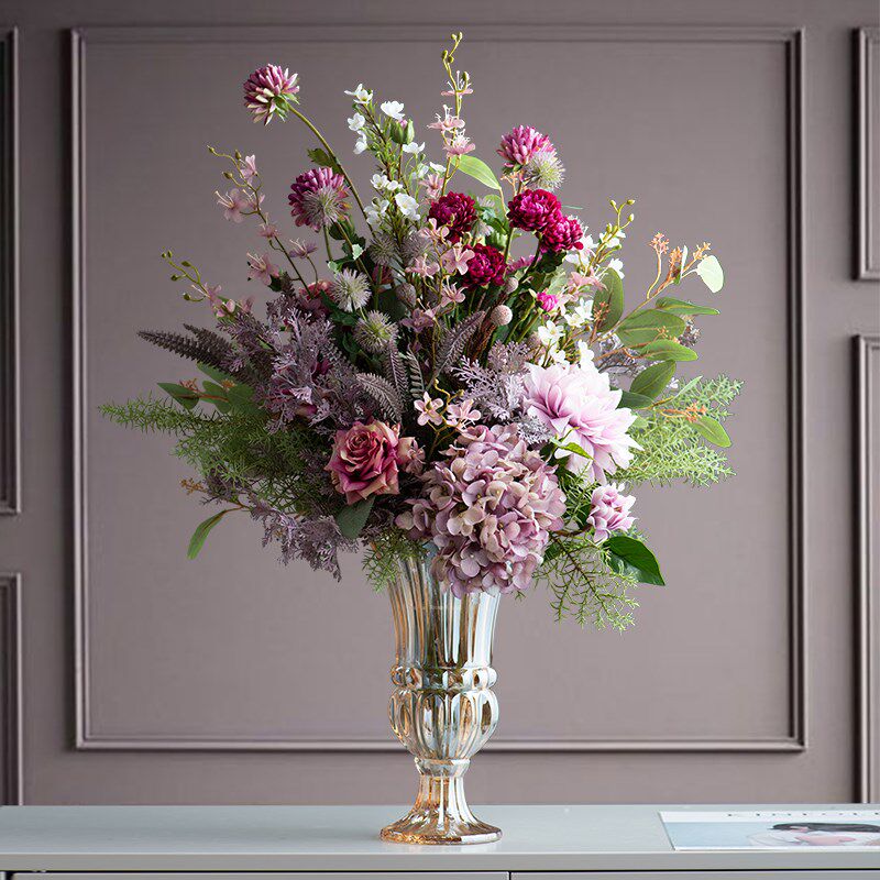 仿真玫瑰假花客厅装饰插花餐桌电视酒柜茶几别墅酒店摆件花艺用品,家居饰品,仿真花/假花,淘宝优惠券,粉丝福利购,淘宝优惠卷