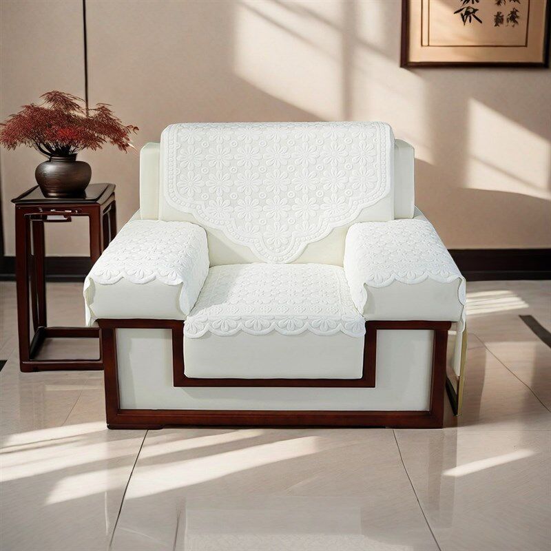 贵宾接待沙发巾蕾丝加厚靠背巾办公会议室沙发垫单人沙发纱巾坐垫