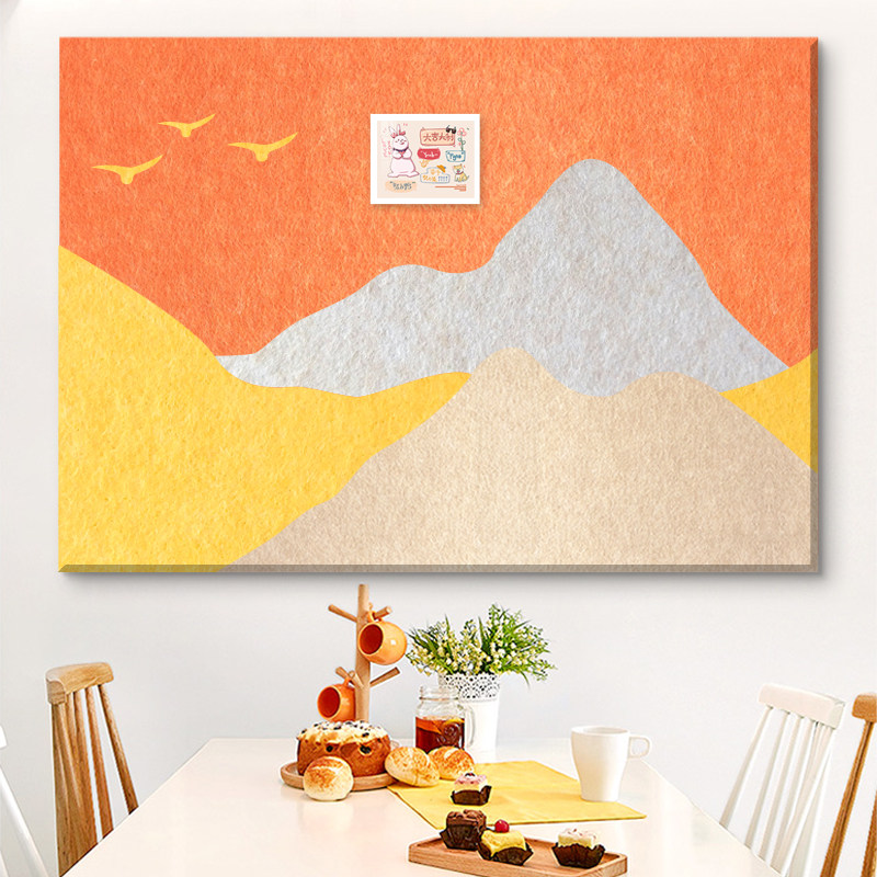 超大客厅立体相簿墙北欧玄关卧室办公室背景壁饰毛毡板软木板