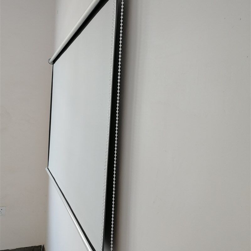 投影幕布手拉卷帘幕布手动投影仪幕布高清投影机幕布40-150寸银幕