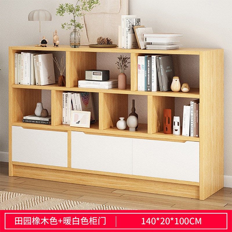 书柜书架落地简易置物架办公室简约客厅卧室收纳架小书柜子