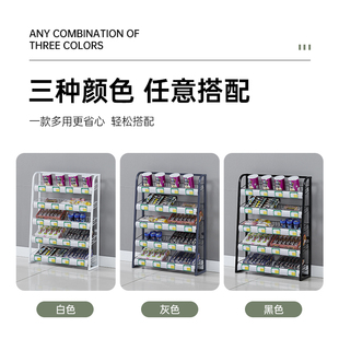 超市小货架便利店收银台前小架子零食口香糖展示架挂墙收纳计生架
