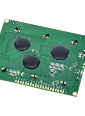 蓝屏黄绿色 LCD12864显示液晶屏 带中文字库 J带背光12864-3.3V5