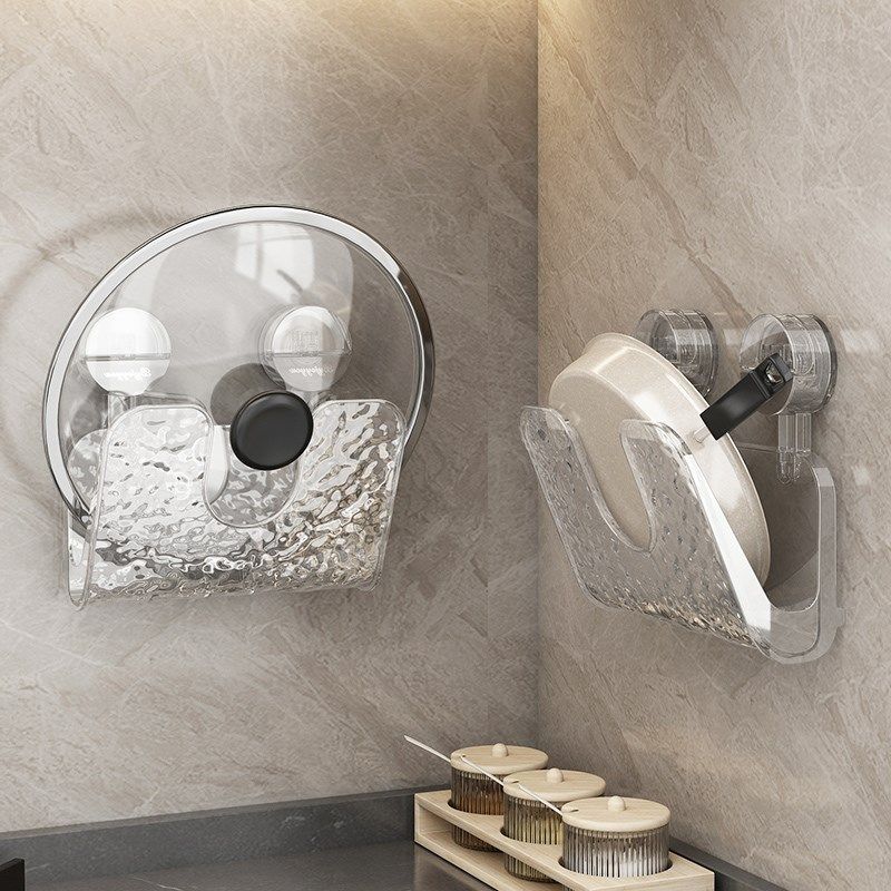 络新吸盘锅盖架子多功能放置器免打孔壁挂式厨房砧板W菜案板置物