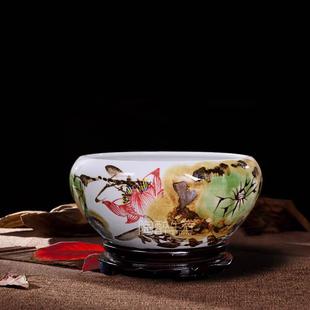 栽培花盆陶瓷盆碗莲富贵竹大号睡莲水培植物铜钱草盆陶瓷花盆