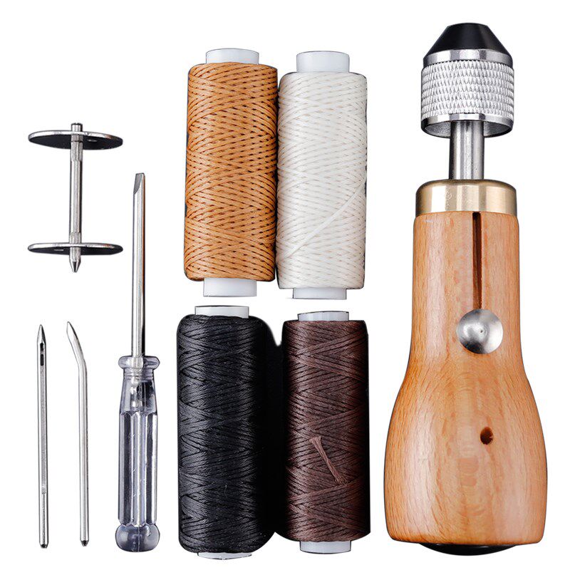 皮具皮革手缝器缝线机手工DIY皮艺皮雕缝线工具箱包蜡线 锥针