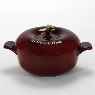三厦黑底釉美味女王24厘米铸铁珐琅锅炖锅焖烧锅燃气灶烤箱通用