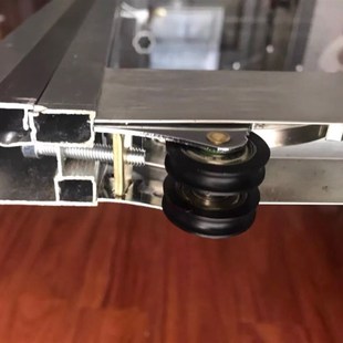 老式推拉门浴室玻璃移门衣柜门27mm并排轮轮子门隔断铝合金凸轮