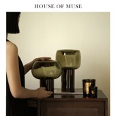 缪斯家 绿野仙踪手工吹制玻璃花瓶客厅餐厅花插摆件可水培花器