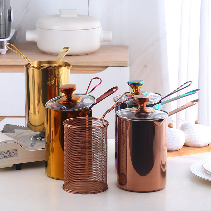 买家之星油炸锅家用304不锈钢小型炸锅省油炸串深锅多功能炸炸壶